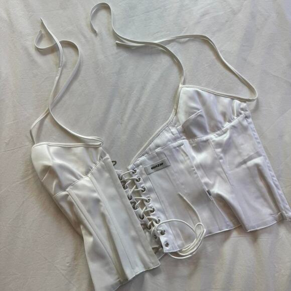 Guizio white corset top - Picture 2 of 4